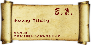 Bozzay Mihály névjegykártya